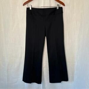 Trina Turk Black Wide Leg Cropped Trouser Slacks Size 4